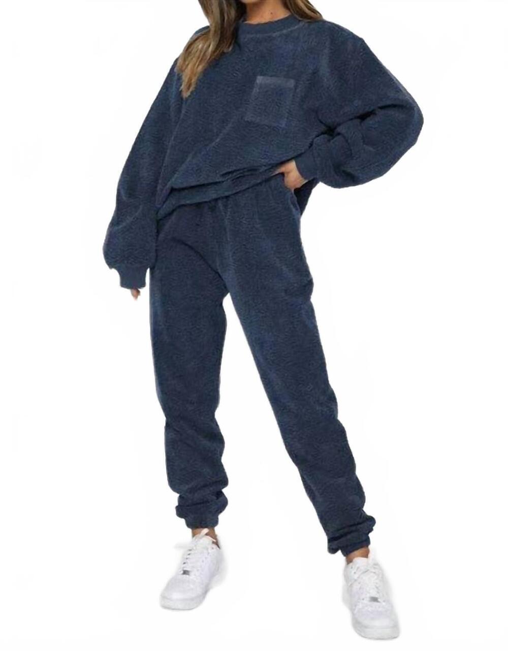 NEW BY CLAUDE two piece corduroy western set in blue